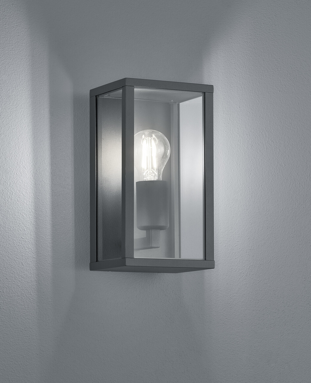 Aplica de perete pentru exterior Garonne, TRIO, 14x14x26 cm, 60W, 1x E27, aluminiu, antracit - imagine 3